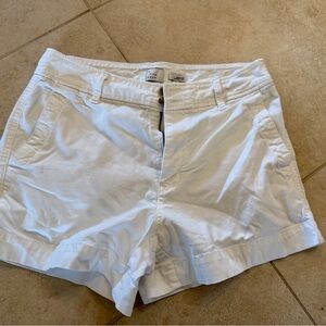 White Women's Casual Cotton Shorts
